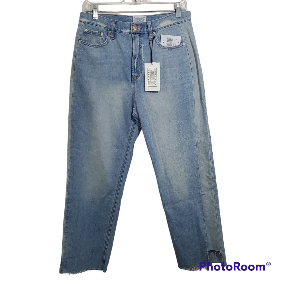 NWT Jordache Jeans Heather Straight Crop Retro 80s 90s Y2K Size 29 Light Wash